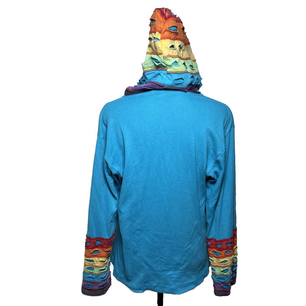 Rising International Colorful Hippie Boho Floral Full Zip Hoodie Women's Medium - Picture 7 of 15